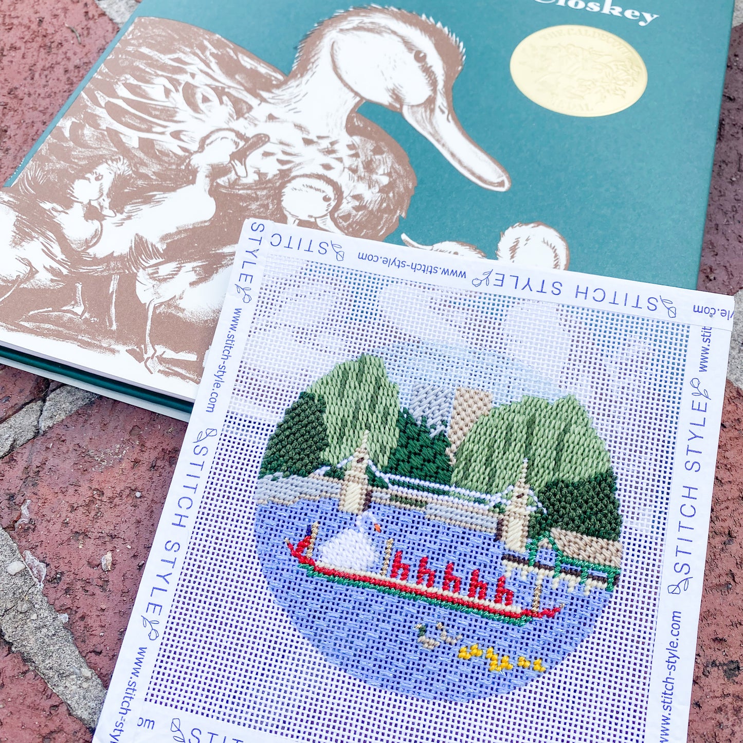 Boston Public Gardens Needlepoint Canvas
