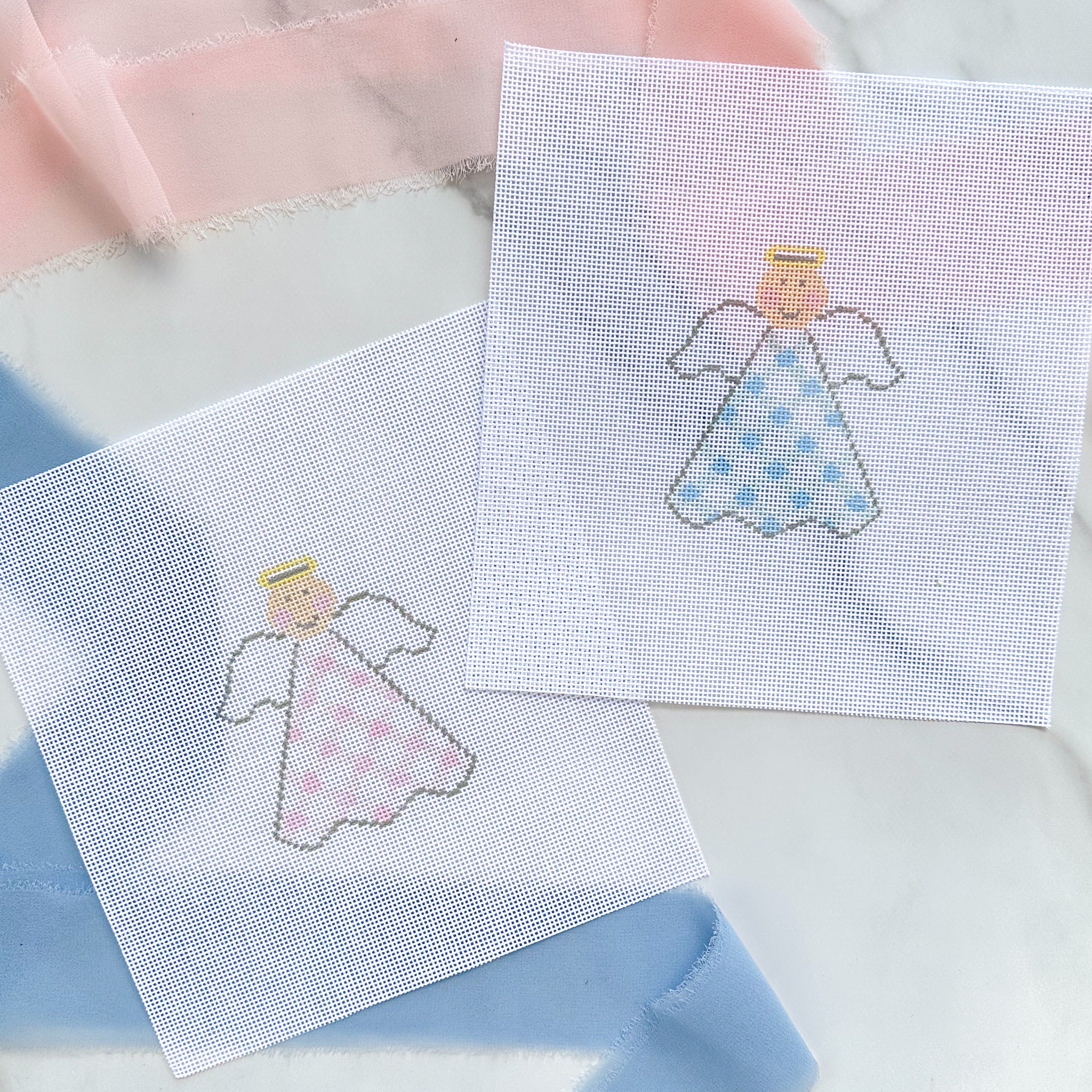 For Pete's Sake Pottery Angel Needlepoint Canvases Stitch Style