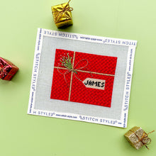 Load image into Gallery viewer, Red Present with Tag Needlepoint Canvas
