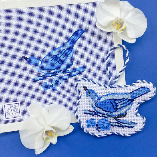 Chinoiserie Bird Needlepoint Canvas