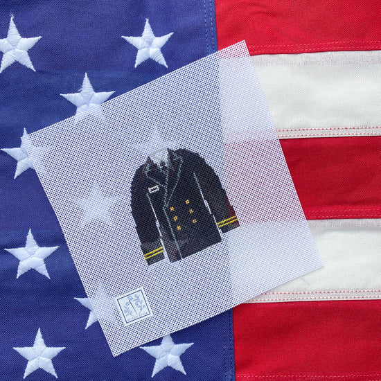 Navy Dress Uniform Needlepoint Canvas Stitch Style Needlepoint Navy Dress Uniform Needlepoint Canvas Stitch Style Needlepoint