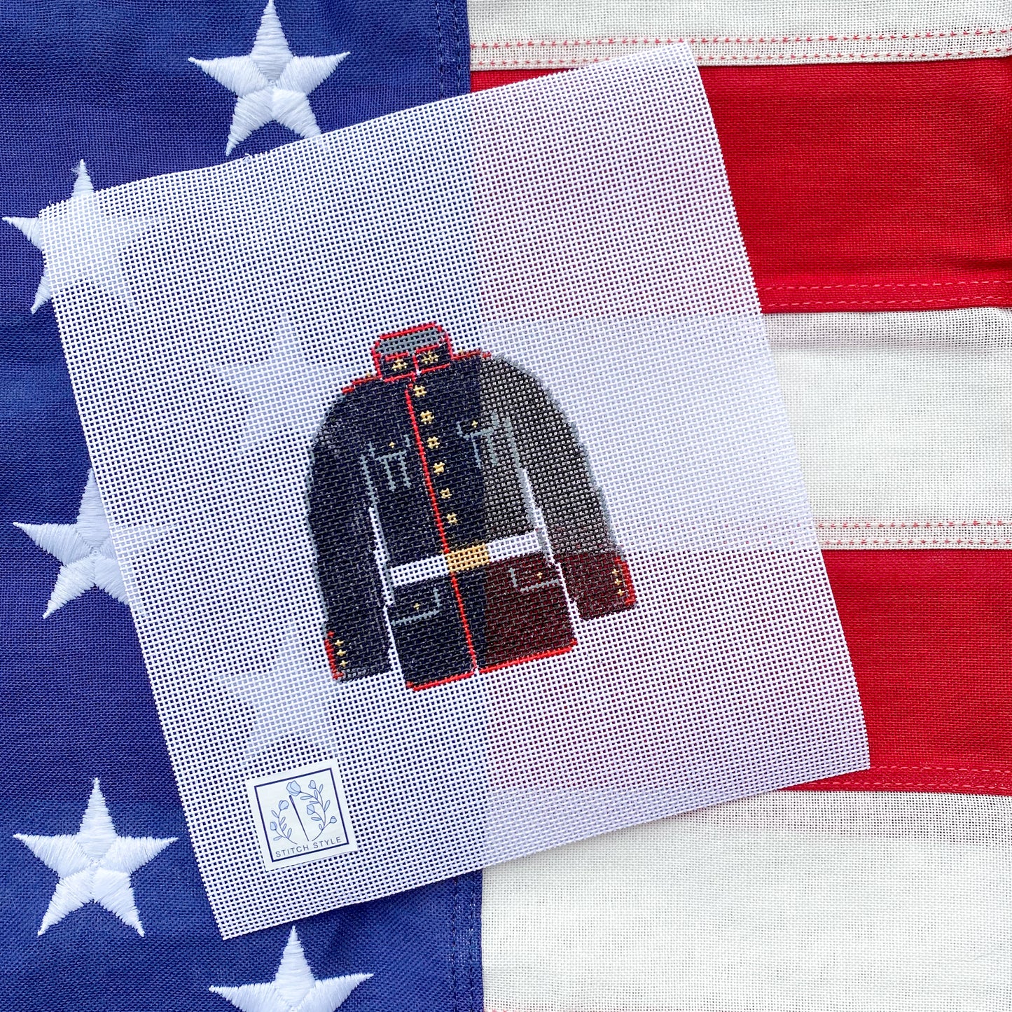 Marine Corps Dress Uniform Needlepoint Canvas