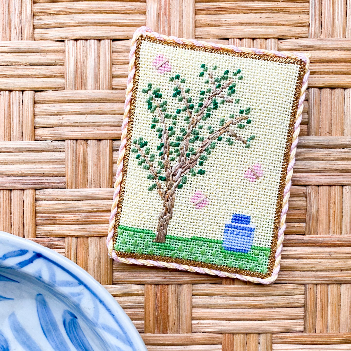 Chinoiserie Silk Screen Needlepoint Canvases