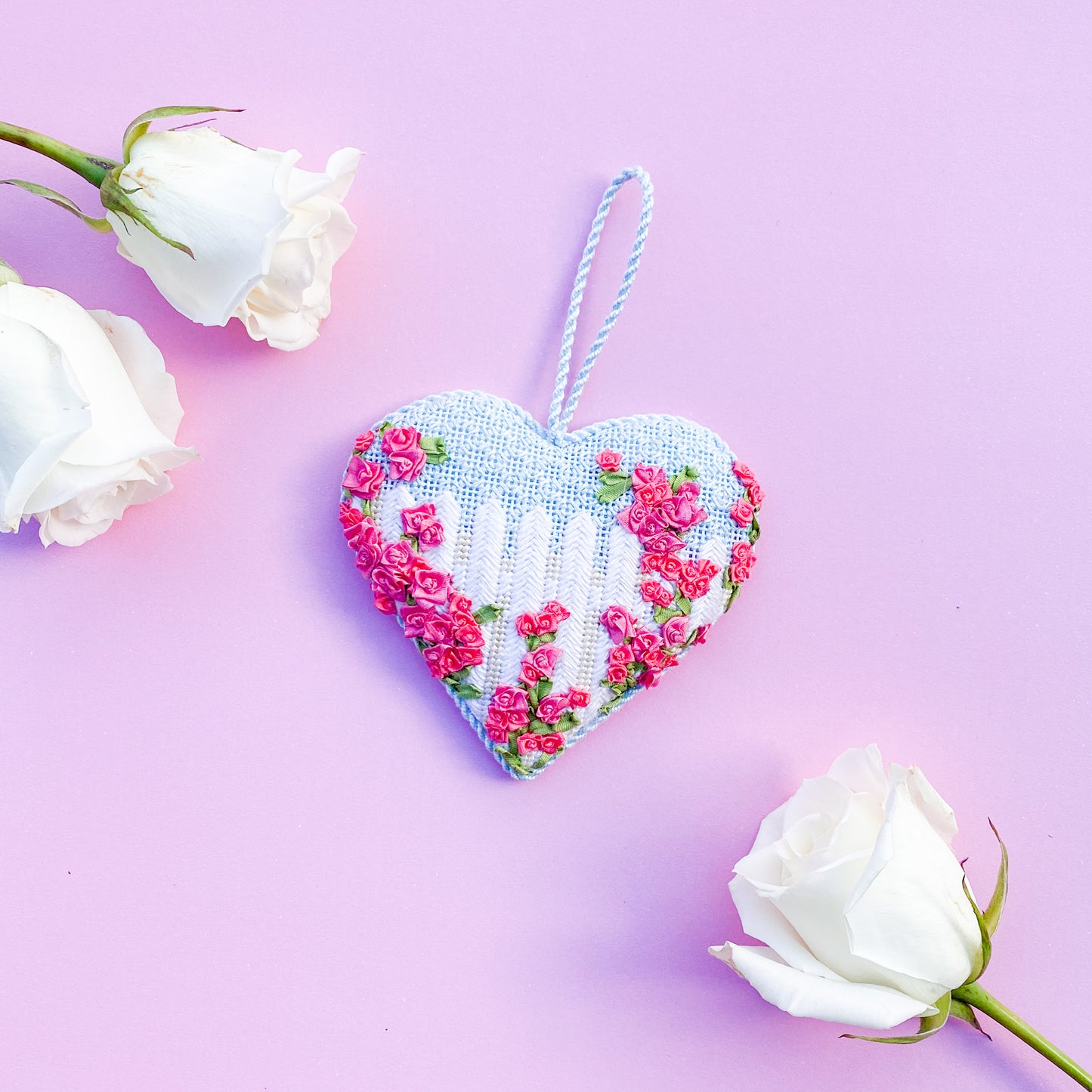 Stitch Guide for Kate Dickerson Mini Rose Covered Picket Fence Heart