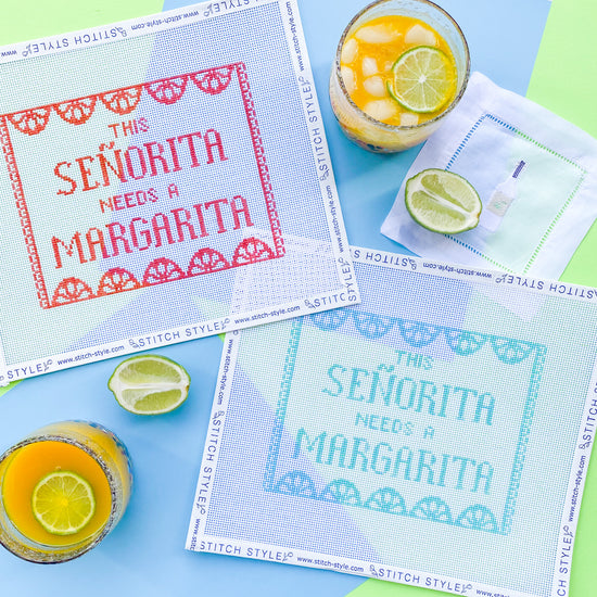 This Señorita Needs a Margarita Needlepoint Canvas