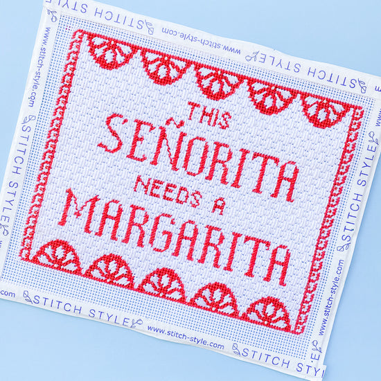 This Señorita Needs a Margarita Needlepoint Canvas