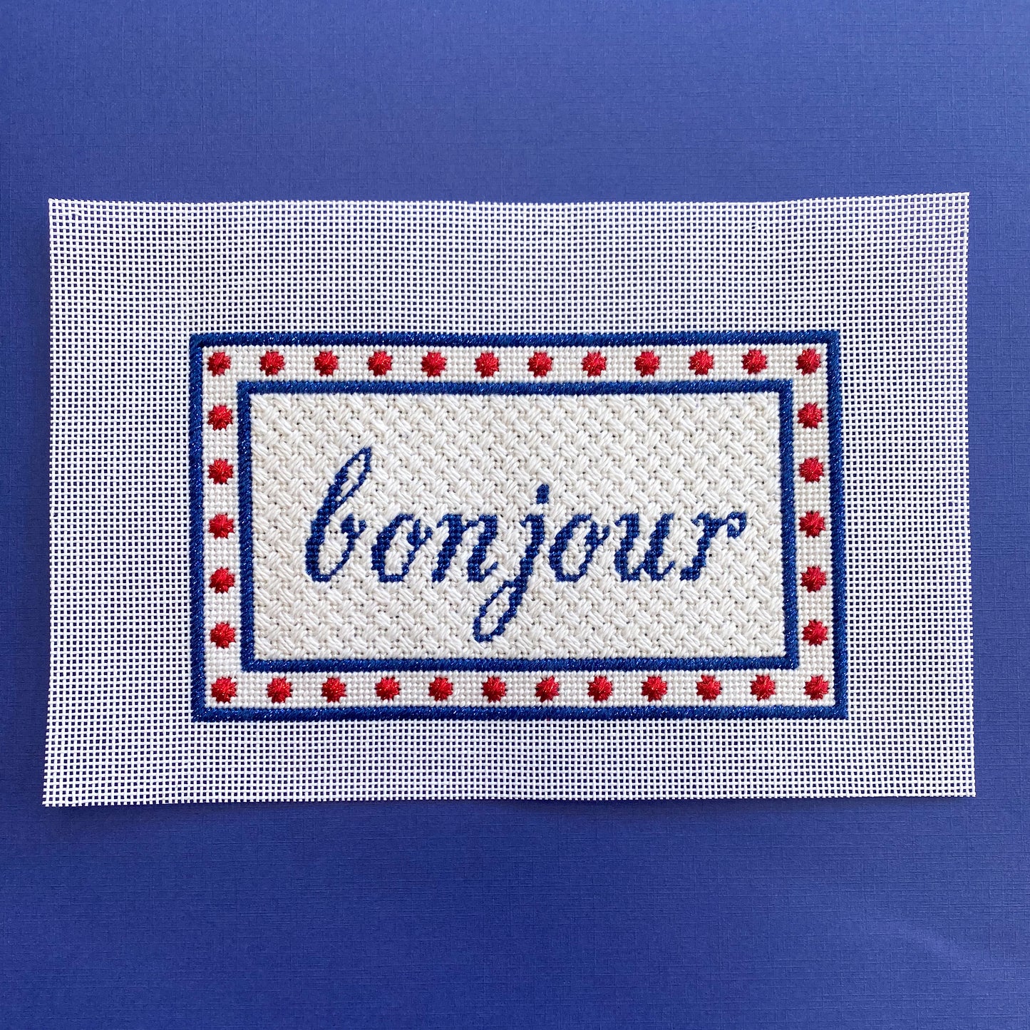 Stitch Guide for Silver Stitch Needlepoint's Bonjour Canvas