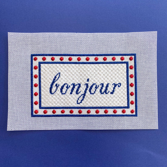 Stitch Guide for Silver Stitch Needlepoint's Bonjour Canvas