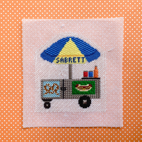 Stitch Guide for Silver Stitch Needlepoint's Hot dog Cart Canvas