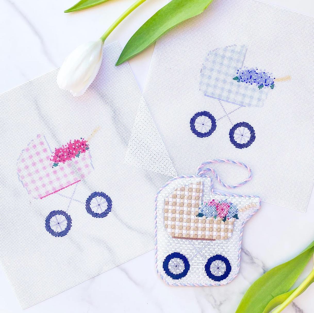 Baby Carriage Needlepoint Canvases