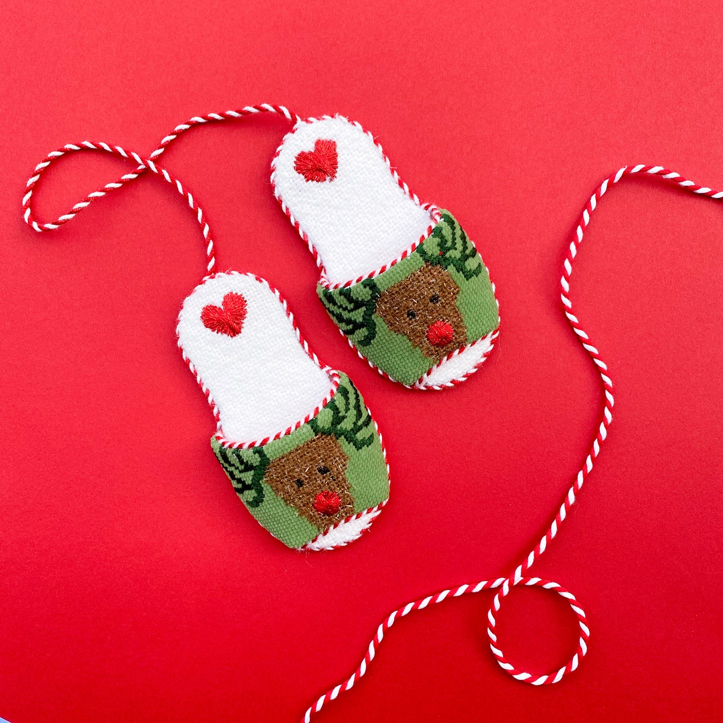 Stitch Guide for Kathy Schenkel Reindeer Slippers