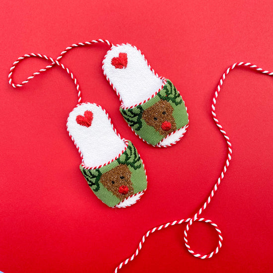 Stitch Guide for Kathy Schenkel Reindeer Slippers