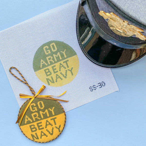 Go Army, Beat Navy Needlepoint Canvas – Stitch Style Needlepoint